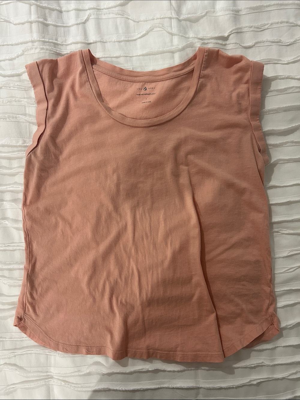 Lou & Grey Sleeveless Crewneck Tank in Dusty Rose